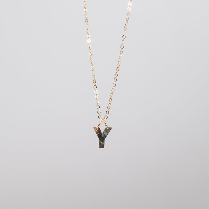 Abalone Letter Necklace