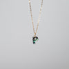 Monogram "P" abalone shell necklace