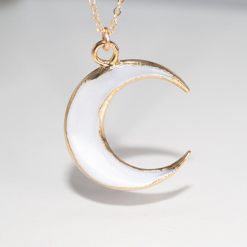 Shell Crescent Moon Necklace