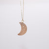 Large Druzy Moon Necklace