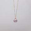 Pink pearl pendant necklace