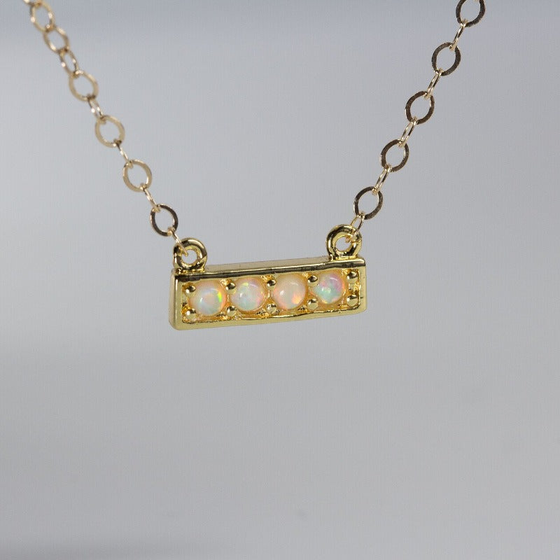 Triple Pave Bar Necklace