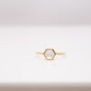 Gold Hexagon Twist Ring