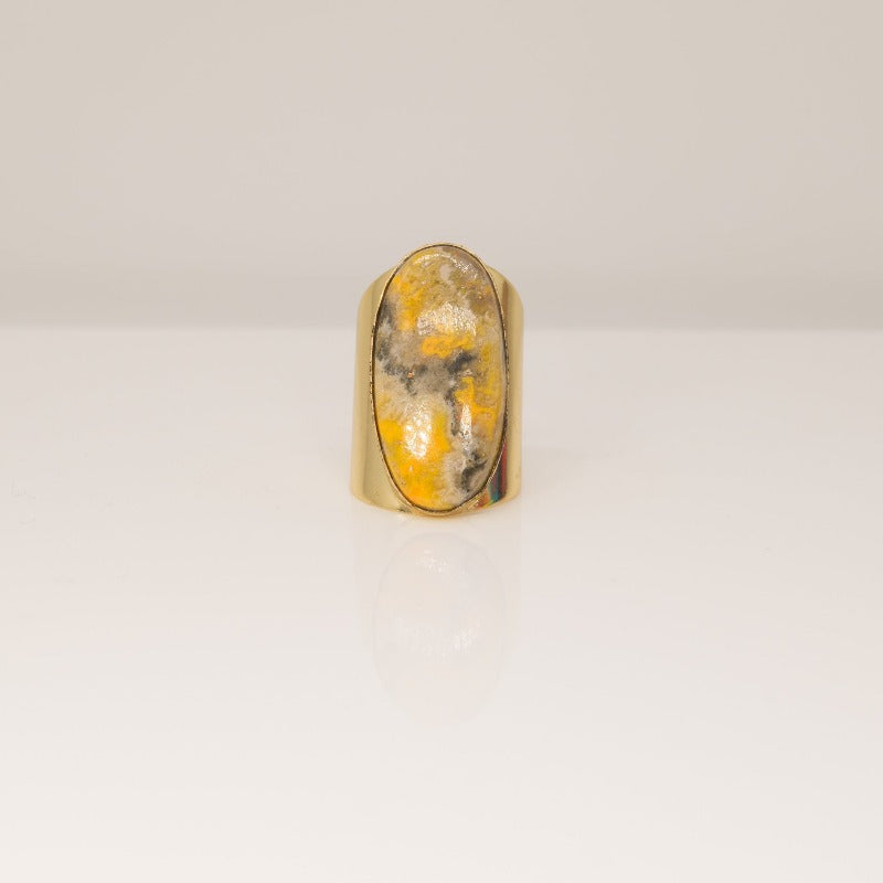 Bumble Bee Agate Ring