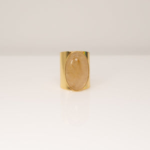 Rutilated Quartz Cuff Ring