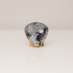 Dendrite Opal Cuff Ring