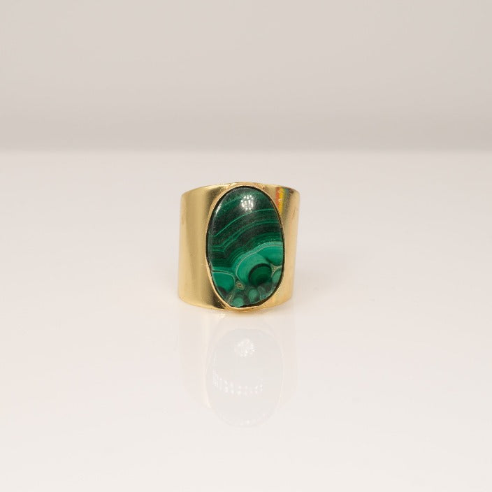 Malachite Cuff Ring