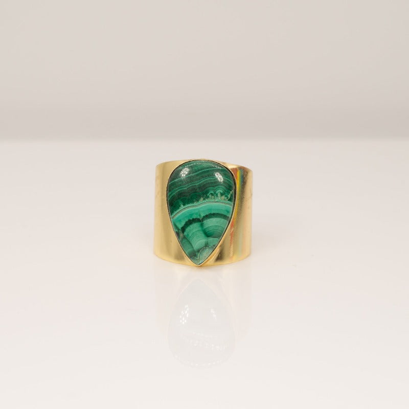 Malachite Cuff Ring