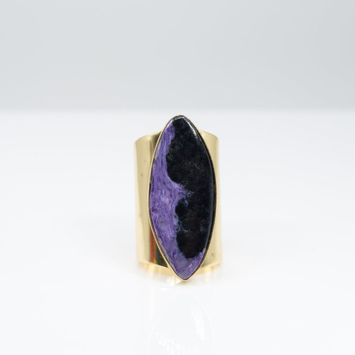 Charoite Cuff Ring