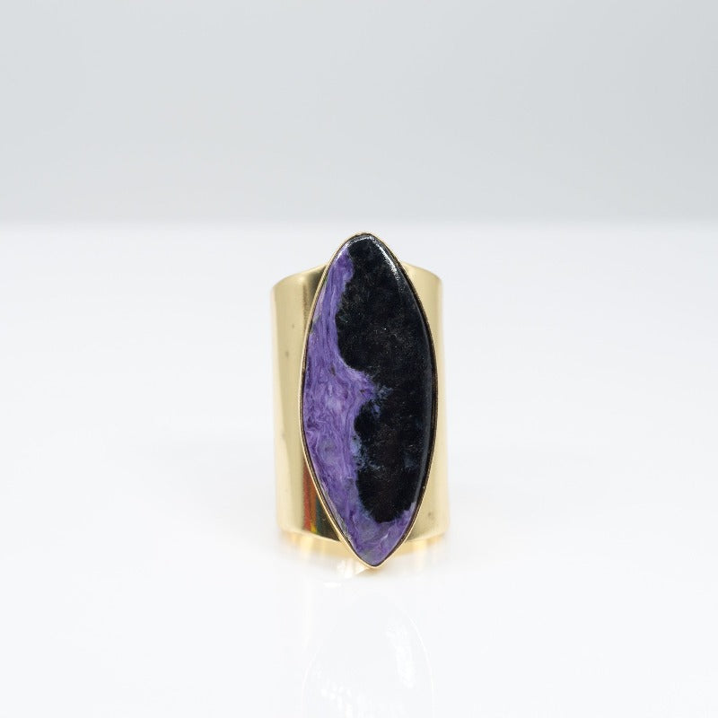 Charoite Cuff Ring