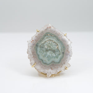 Amethyst Stalactite Cuff Ring Teal