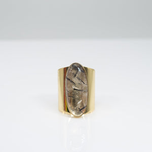 Tourmalated Cuff Ring Oblong