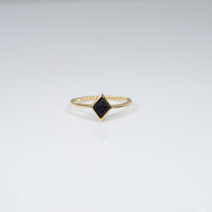 Diamond Druzy Twist Ring