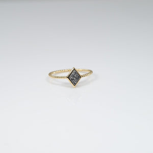 Diamond Druzy Twist ring