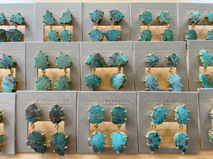 Queen Prong Turquoise Earrings