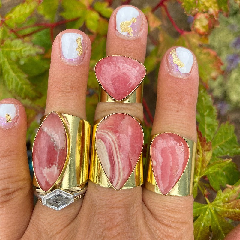 Rhodochrosite Cuff Ring