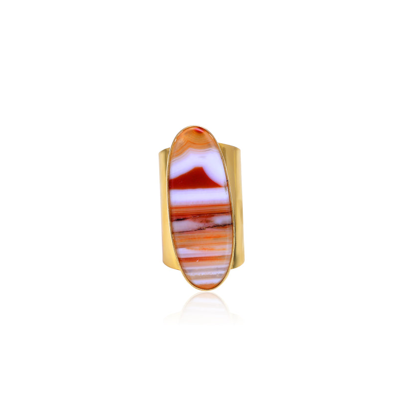 Carnelian Cuff Ring