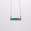 Turquoise Mosaic Bar Necklace