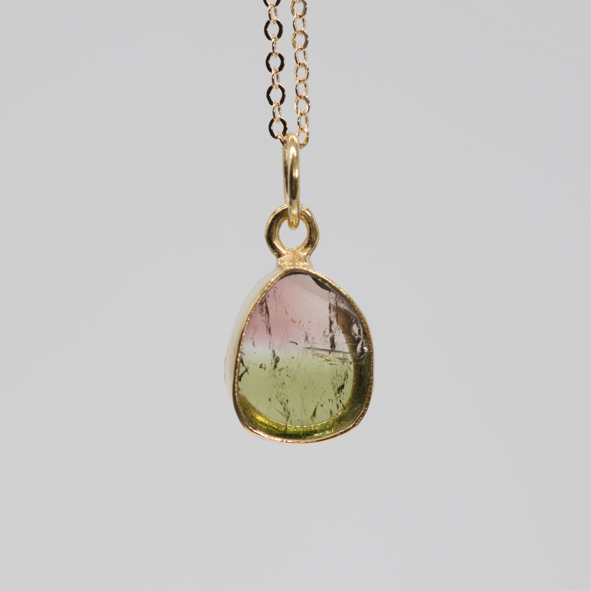 Original Hardware Watermelon Tourmaline Necklace with Yellow Bronze on  Marmalade | The Internet's Best Brands