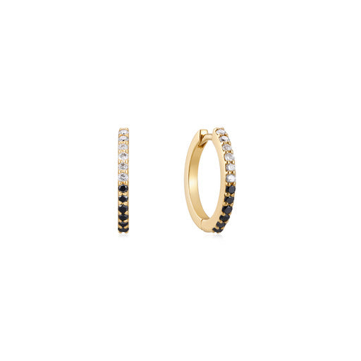 Goals Textured Hoop Earrings in Gold, Hoops + Huggies