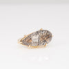 Tourmalated Quartz Cocktail Queen Ring Tear Drop