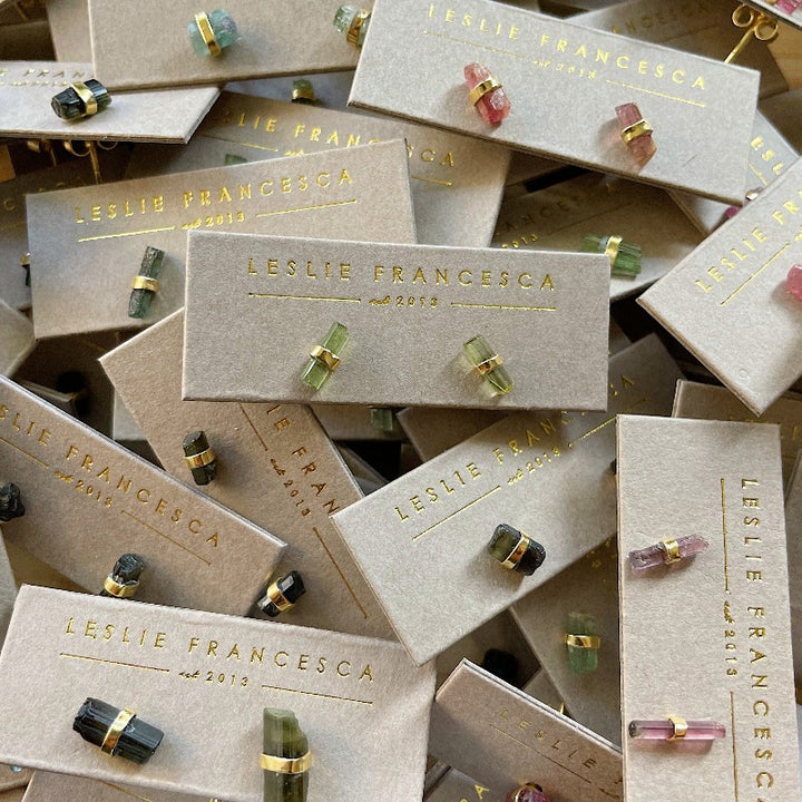 Tourmaline Tube Studs