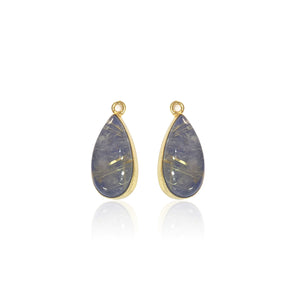 Solar Rutile Lapis Drop earrings