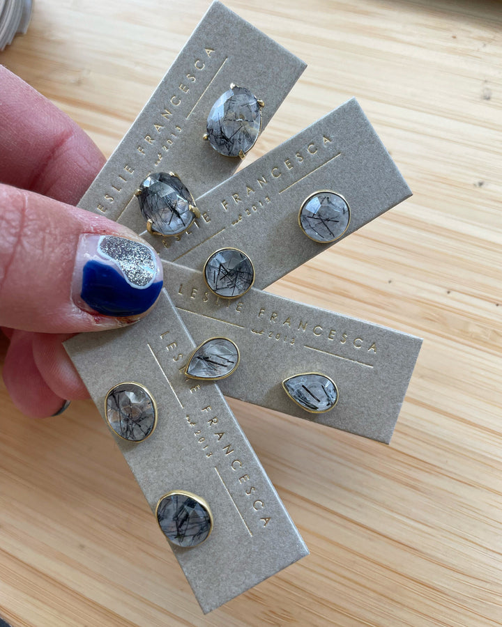 Tourmalated Quartz Studs