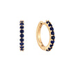 Blue Sapphire Pavé Mini Huggie Hoops