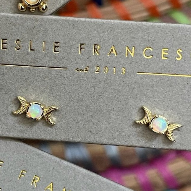 Opal Moon Scene Studs