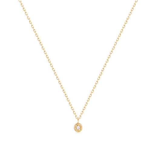 Gold Diamond Dot Necklace