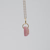 Double Hoop Raw Tourmaline Necklace