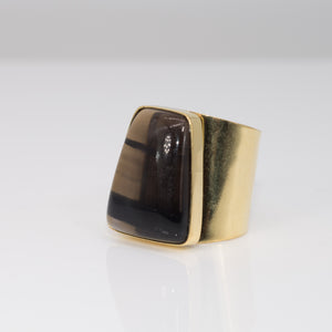 Midnight Obsidian Cuff Ring