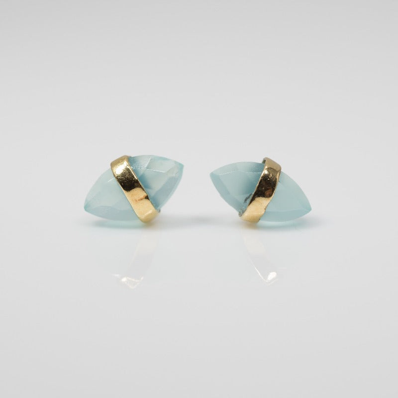 Almond Pebble Studs